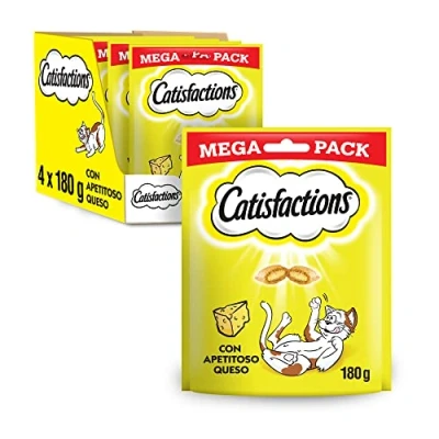 Afbeelding van Catisfactions Traktaties voor katten, kaas, maxipack (4 x 180 g)