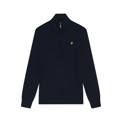 Afbeelding van Lyle &amp; Scott Quarter ZIP Trui, Heren, Maat: XS, Dark navy