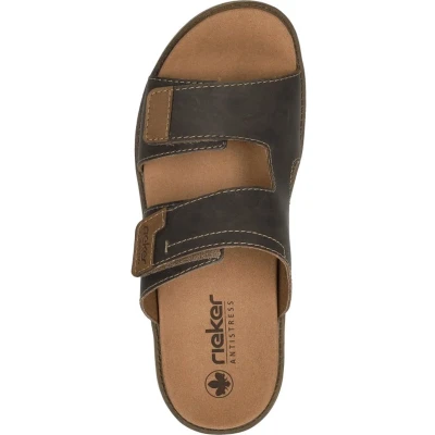 Afbeelding van Rieker Slippers Heren Bruin