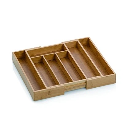 Afbeelding van Kela Bestekbak uitschuifbaar 28,5 cm x 33 cm, Bamboe Kalma