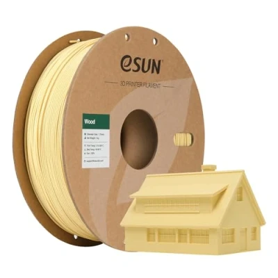 Afbeelding van eSUN Hout PLA Gloeidraad 1.75mm, 3D Printer Gloeidraad, Dimensionale Nauwkeurigheid +/ 0.05mm, 0.5KG (1.1 LBS) Spoel Printen Materiaal voor (C Kleur, 1KG)