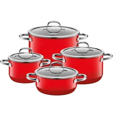 Afbeelding van Silit Pannenset Passion Red Made in Germany (set, 8 delig)