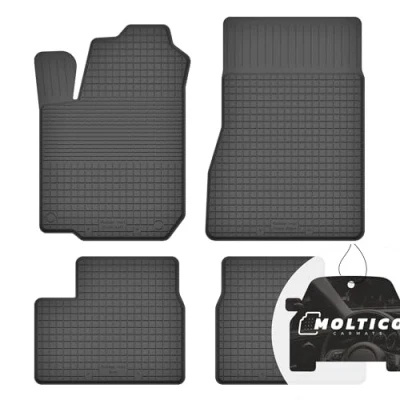 Afbeelding van Rubberen matten met rand auto vloermatten rubber automatten precies passend 4 delige set geschikt voor Chevrolet Aveo II T250 2006 2012