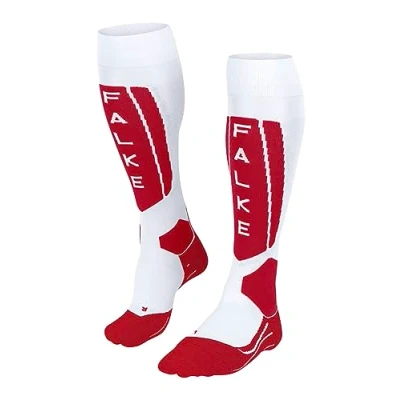 Afbeelding van FALKE Heren Skisokken SK5 Expert M KH Wol Functioneel material Warm dun 1 Paar, Wit (White 2088), 46 48