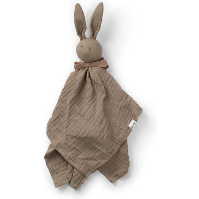 Afbeelding van Elodie Blinkie Hydrofiele Knuffel konijn Knuffeldoekje Kraamcadeau Tom ( Kaki Beige)