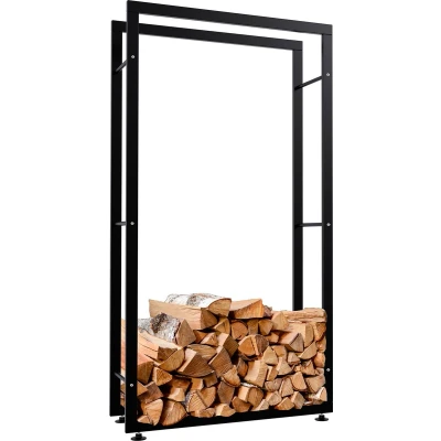 Afbeelding van CLP Keri Brandhoutrek zwart 25x80x150 cm