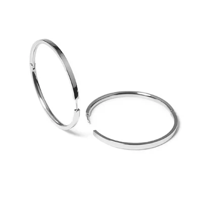 Afbeelding van Boccia 0508 03 Oorringen titanium zilverkleurig 2,5 x 40 mm