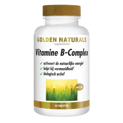 Afbeelding van Golden Naturals Vitamine B complex Tabletten 60TB