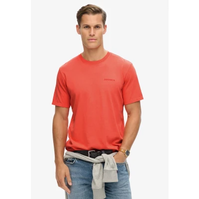 Afbeelding van Superdry Overdyed LOGO Tshirt basic, Heren, Maat: Small, Hot coral