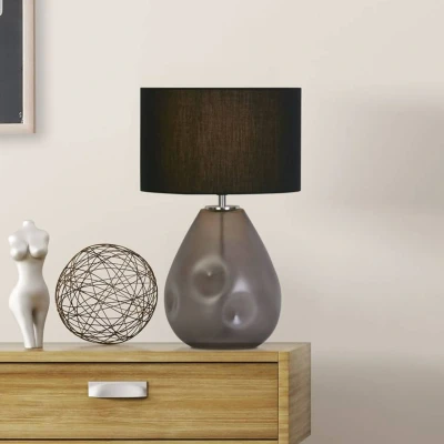 Afbeelding van Searchlight Schemerlamp Devon zwart met kap EU65420BK