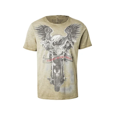 Afbeelding van Key Largo MT Sunset Hills Round Tshirt print, Heren, Maat: Large, Mil green