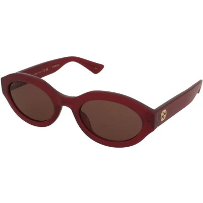 Afbeelding van Gucci Donna GG1579S 004 Occhiali da sole Iniettato Marrone Geometrica