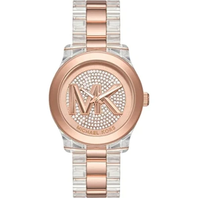 Afbeelding van Michael Kors dames Runway horloge MK7355 in de kleur Roségoud