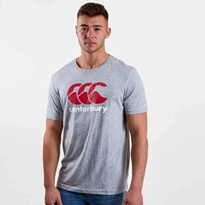 Afbeelding van Canterbury Heren T shirt CCC logo, grijs (klassiek gemêleerd), XS