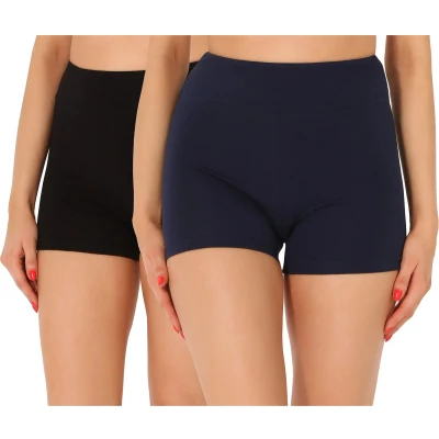 Afbeelding van Merry Style Dames Leggings Shorts Korte Katoen Wielershorts 2Pack MS MS10 359 LE 2P Zwart/Marineblauw (2Pack) XL