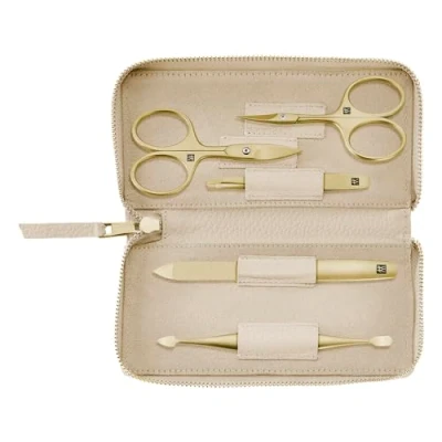 Afbeelding van ZWILLING Manicureset (5 delig, echt lederen etui, reisset, met nagelschaar en nagelriemschaar), Premium, Gold Edition