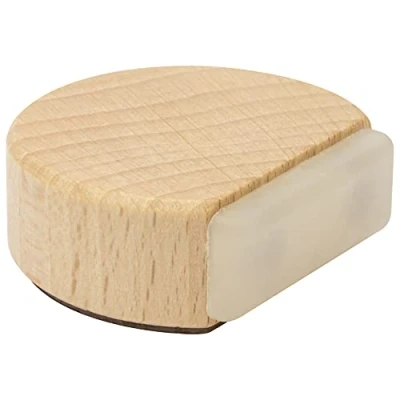Afbeelding van WAGNER Vloer deurstopper HOUT 42 x 35 17 mm, massief beuken, zelfklevend, verwijderbaar zonder resten 15509511