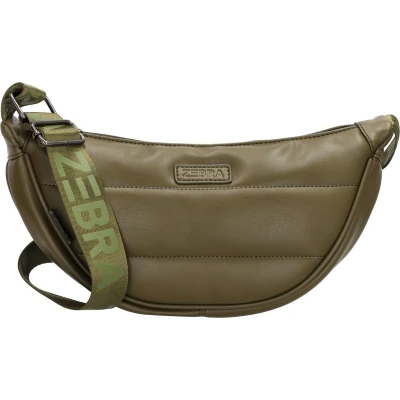 Afbeelding van Zebra Evie Crossbody Schoudertas Trendy Banana Bag Olijfgroen