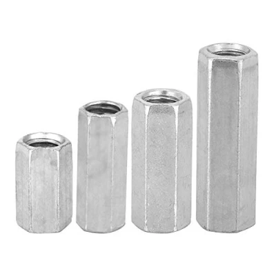 Afbeelding van 10 stuks koppelingsmoeren hex lange stang hulsmoeren koolstofstaal standoff M8 schroefdraad bevestigingen (M8 x 30)