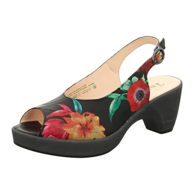 Afbeelding van Think! Plateaupumps, Dames, Maat: 38, Schwarz Leer