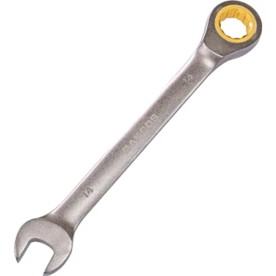 Afbeelding van DAKCOS 14mm Ratelsleutel Vaste Hoofd Ratcheting Combinatiesleutel, Metrische Combinatiesleutel CR V