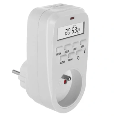 Afbeelding van GreenBlue Tijdschakelaar Timer Schakelaar / digitale schakelklok Type E max. belasting 16A, IP20, GB362