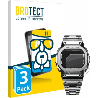 Afbeelding van BROTECT Screenprotector voor Casio G Shock GMW B5000D 1ER Folie Beschermfolie Beschermglas transparant (3 Stuks)