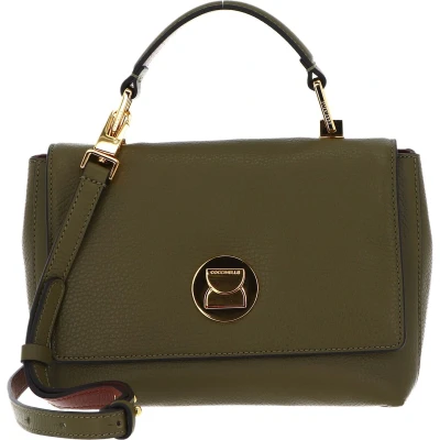 Afbeelding van COCCINELLE Leren Avondtas Handtas Liya Handbag Loden / Brule Kaki