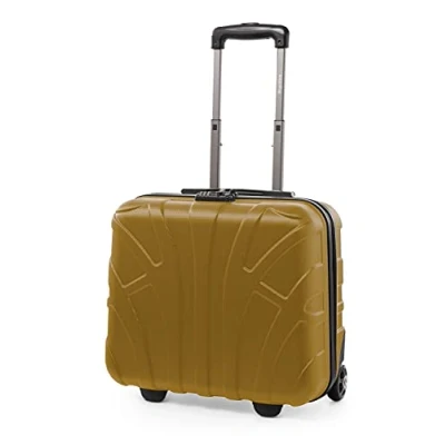 Afbeelding van Suitline koffer in 3 maten, trolleyset rolkoffer hardshell reiskoffer (55 cm, 66 76 cm) dubbele wielen, 15, Herfstgoud, Pilotentrolley,