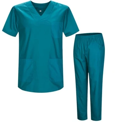 Afbeelding van MISEMIYA Uniseks uniform set medisch met bovendeel en broek, medische uniformen, jas, gezondheidsuniformen 817 8312, Groen 3b 21, 5XL