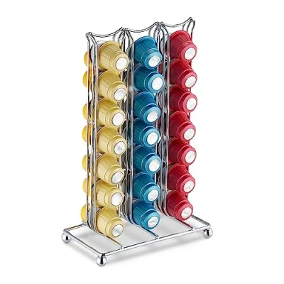 Afbeelding van Relaxdays capsulehouder voor 42 cups compatibel met Nespresso koffiecuphouder ijzer