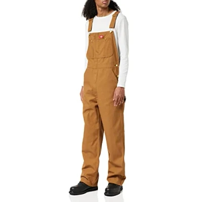 Afbeelding van Dickies Heren Latzhose Bib Overall Glad Workwear Overalls, Bruin (Bruin Eend), W42/L32 (Fabrikant Maat: W42/L32), (Bruine 42W / 32L