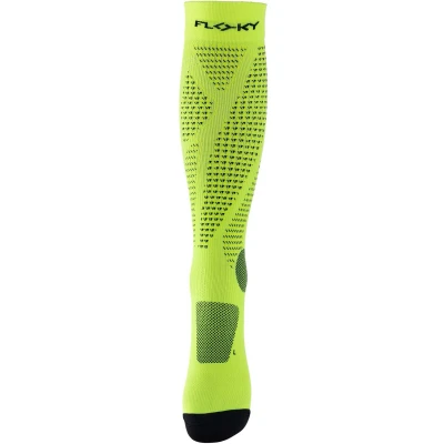 Afbeelding van FLOKY Run Up Long Geel Compressie Antislip Stabiliteit Hardloop sokken Voorkomen Blessures Sneller Herstel Taping Systeem