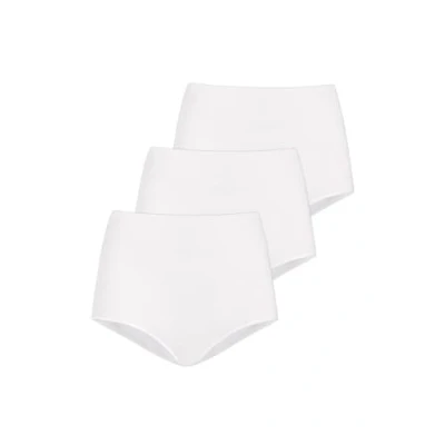 Afbeelding van Teyli 3 Pack Dames Knickers Hoge Taille Slips Bamboe Volledig Comfort Ademend Rekbaar Slipje van Simi, Wit, 44