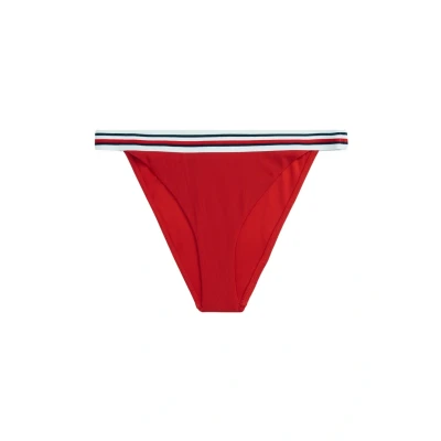 Afbeelding van Tommy Hilfiger Global Stripe Scheeky Bikinibroekje, Dames, Maat: 34, Primary red
