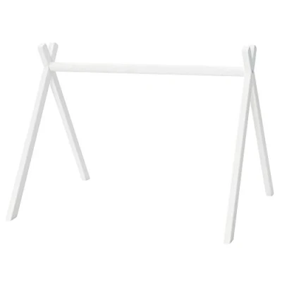 Afbeelding van roba Speeltrapezium, baby speel en grijptrainer volgens Montessori, wit gelakt, hout, h x b d: 52 70 50,5 cm