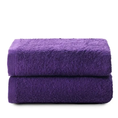 Afbeelding van Top Towel Plus grote badhanddoeken 2 handdoeken of wastafels, 50 x 100 cm, 100% katoen, violet