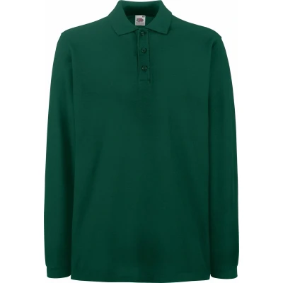 Afbeelding van Fruit Of The Loom Heren Premium Poloshirt Met Lange Mouwen (Forest Groen)