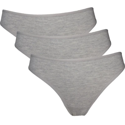 Afbeelding van Vanilla Dames string, Ondergoed dames, Lingerie 3 stuks Egyptisch katoen Grijs S