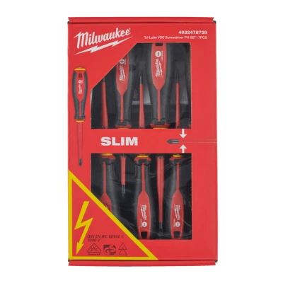 Afbeelding van Milwaukee Accessoires Tri Lobe VDE Schroevendraaier PH SET 7 delig 4932478739