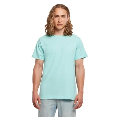 Afbeelding van Build Your Brand Heren T shirt ronde hals, basic voor mannen, regular fit, katoen, Berylblue, M