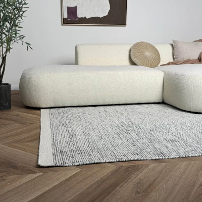 Afbeelding van Laagpolig vloerkleed Taff wit/zwart Interieur05 240 x 340 cm (XL)