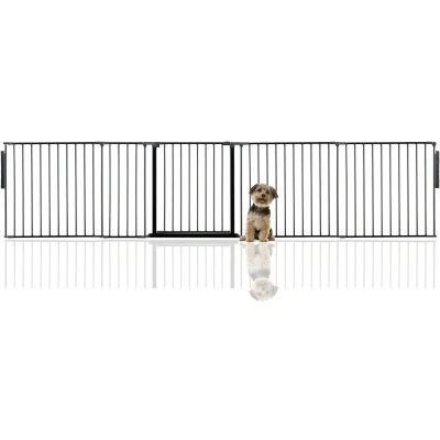 Afbeelding van Bettacare Premium Multi Panel Flexibele Huisdierenbarrière Assortiment, Zwart, tot 334cm Breed (32 opties beschikbaar),Hondenbarrière voor Huisdieren Honden en Puppy&#039;s, Puppybarrière geschikt binnen buitengebruik
