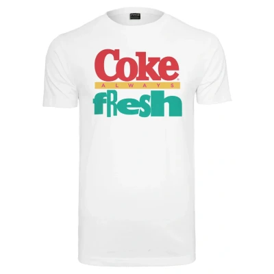 Afbeelding van Merchcode COCA COLA 90&#039;S LOGO Tshirt print, Heren, Maat: XS, White