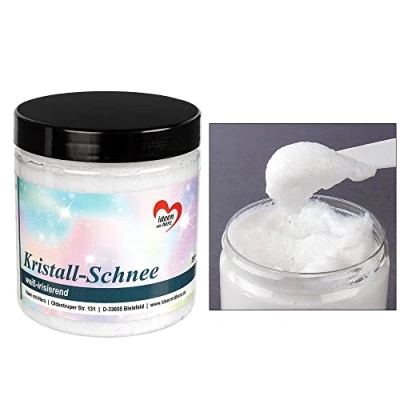 Afbeelding van Kristalsneeuw, wit decoratieve sneeuwpasta om te knutselen sneeuw kunstsneeuw 250 ml (wit iriserend)
