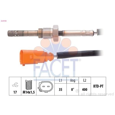 Afbeelding van Sensor, uitlaatgastemperatuur FACET 22.0158