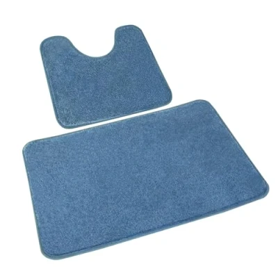 Afbeelding van Rururug Antislip badmat Microfiber douchemat, machinewasbaar, extra zachte absorberende mat (40x60cm, blauw)