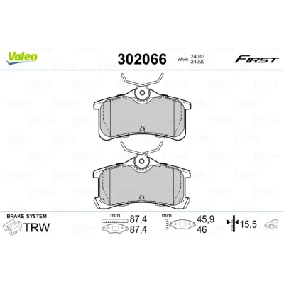 Afbeelding van Valeo Remblokset 302066