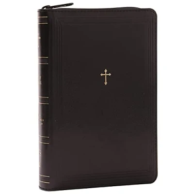 Afbeelding van NKJV Compact Paragraph Style Bible w/ 43,000 Cross References, Black Leathersoft with zipper, Red Letter, Comfort Print: Holy Bible, New King James Version: Version