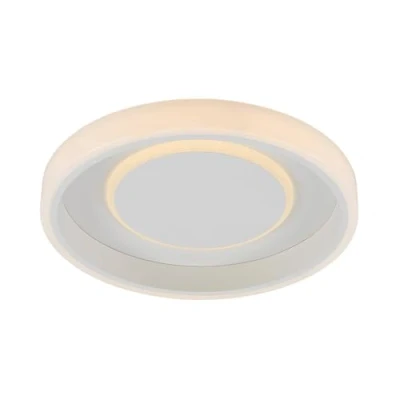 Afbeelding van Lindby LED plafondlamp RGB met dimmer CCT 1licht metaal, kunststof H: 10.5 cm wit Inclusief lichtbron